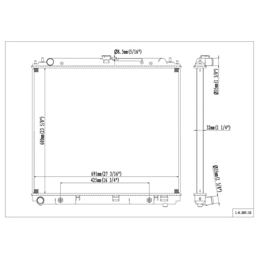 Reach International 41-2807 Radiator