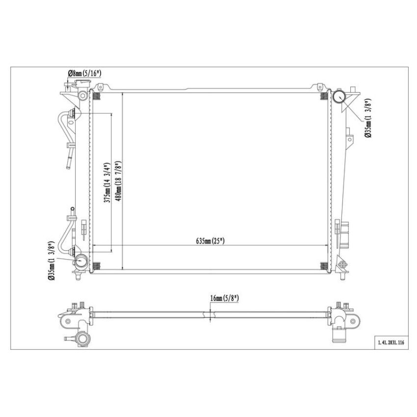 Reach International 41-2831 Radiator