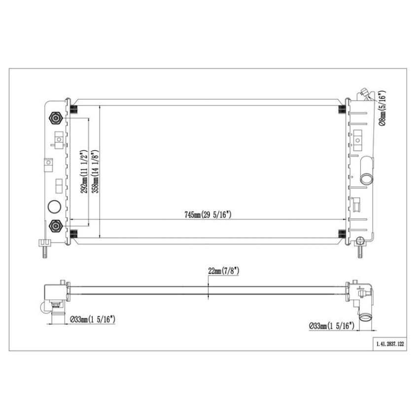 Reach International 41-2837 Radiator