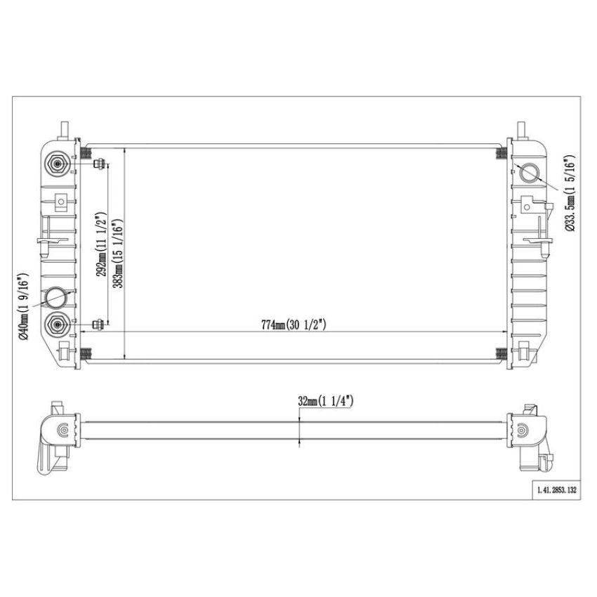Reach International 41-2853 Radiator