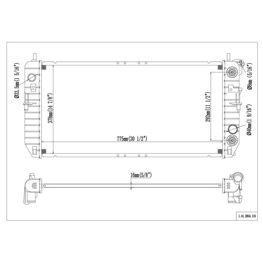 Reach International 41-2854 Radiator