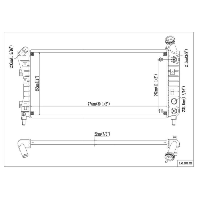 Reach International 41-2862 Radiator