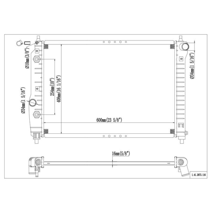 Reach International 41-2873 Radiator