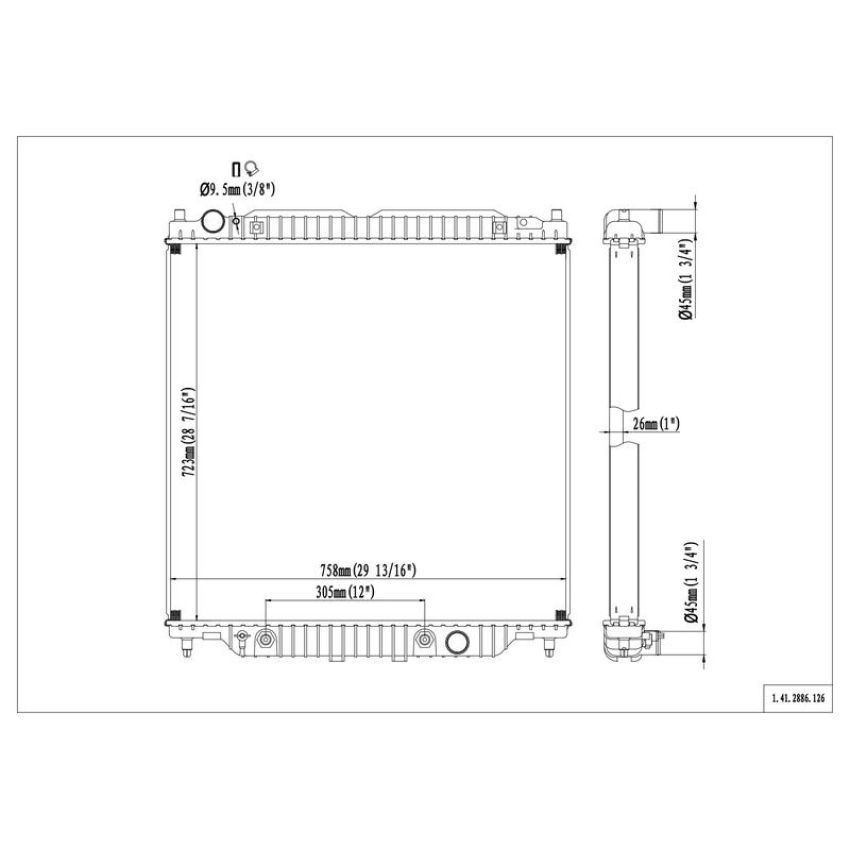 Reach International 41-2886 Radiator