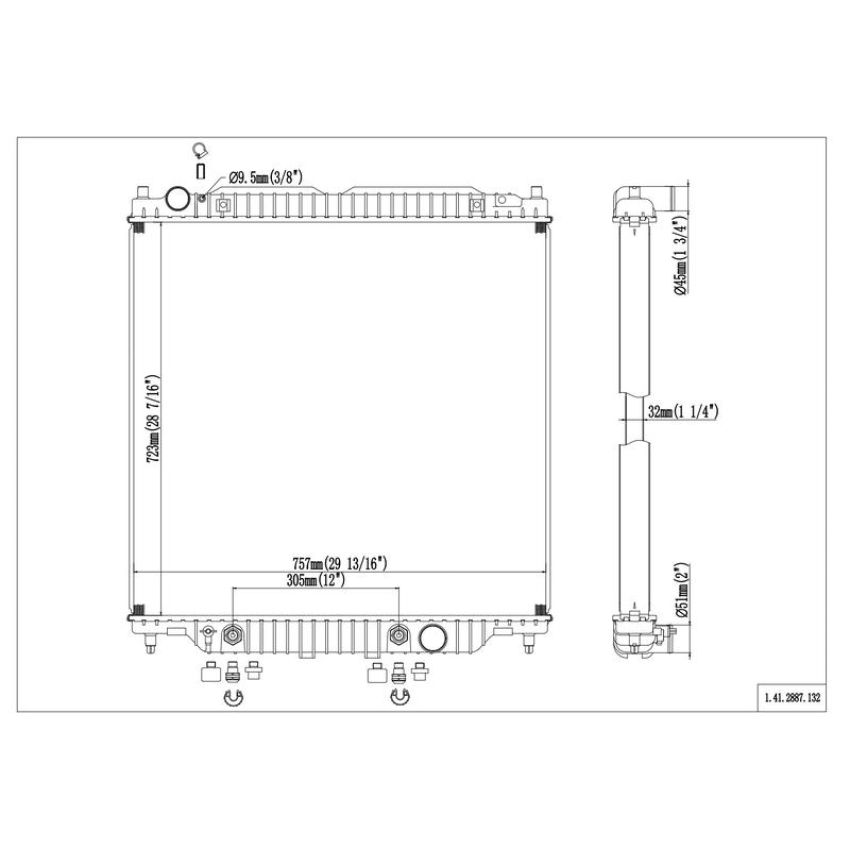 Reach International 41-2887 Radiator