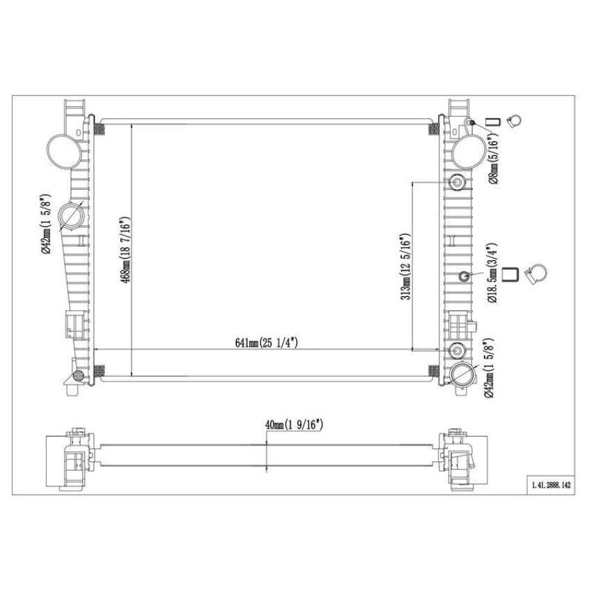 Reach International 41-2888 Radiator