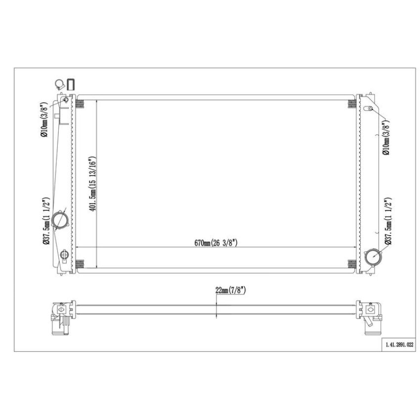 Reach International 41-2891 Radiator
