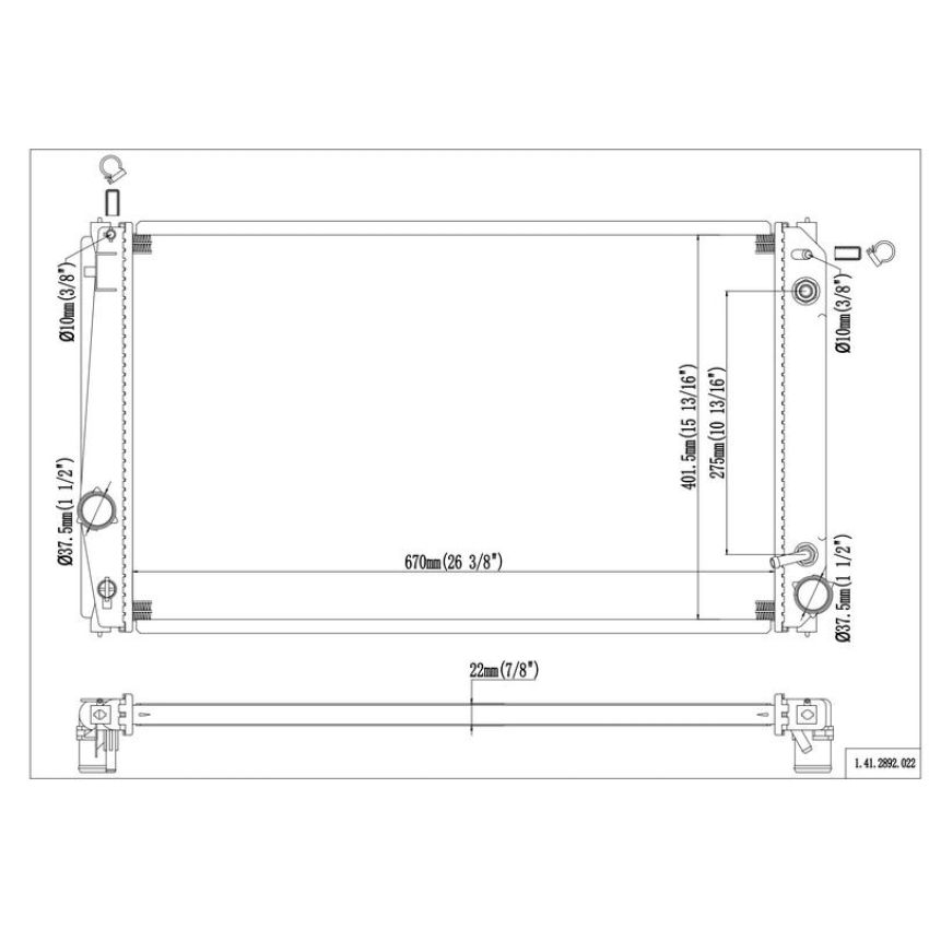 Reach International 41-2892 Radiator