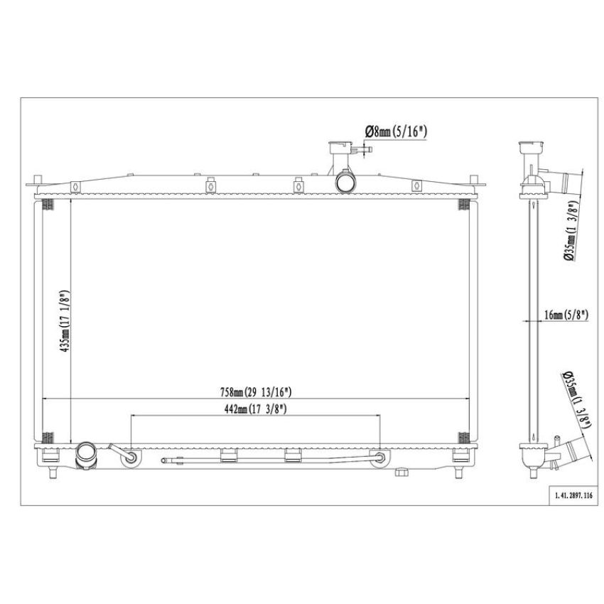 Reach International 41-2897 Radiator