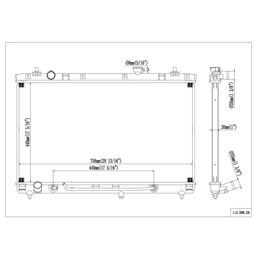 Reach International 41-2898 Radiator