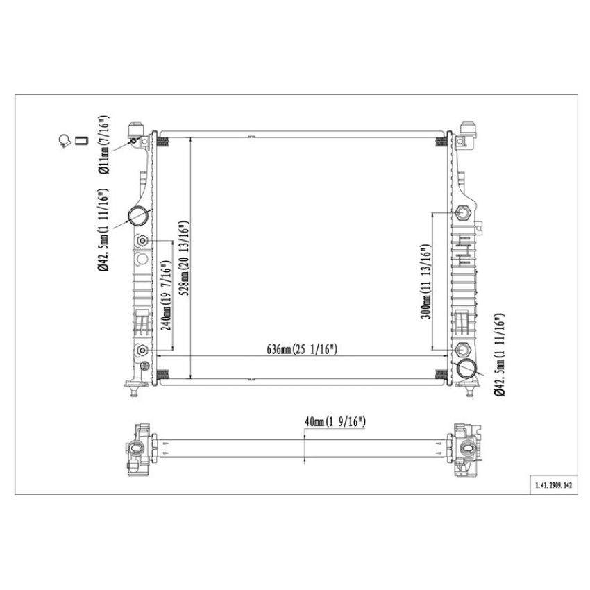 Reach International 41-2909 Radiator