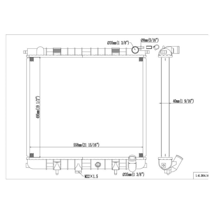 Reach International 41-2914 Radiator