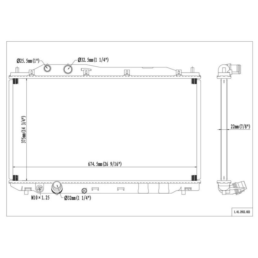 Reach International 41-2922 Radiator