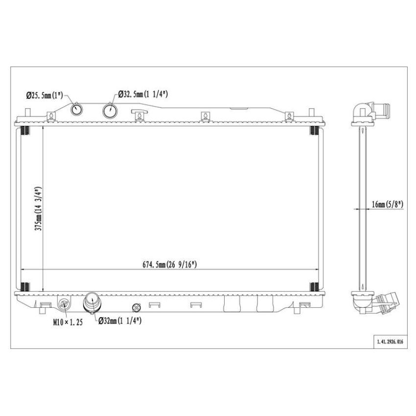Reach International 41-2926 Radiator