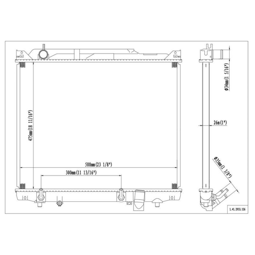 Reach International 41-2933 Radiator