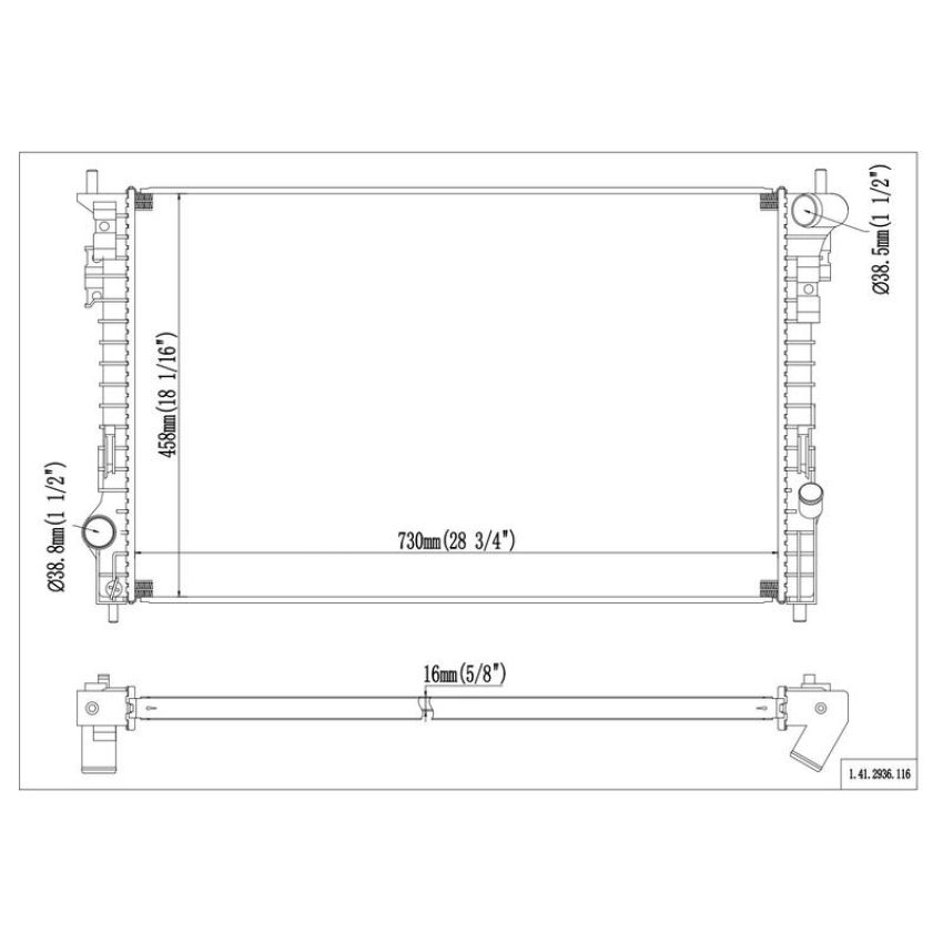 Reach International 41-2936 Radiator
