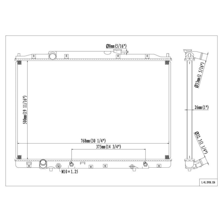 Reach International 41-2938 Radiator