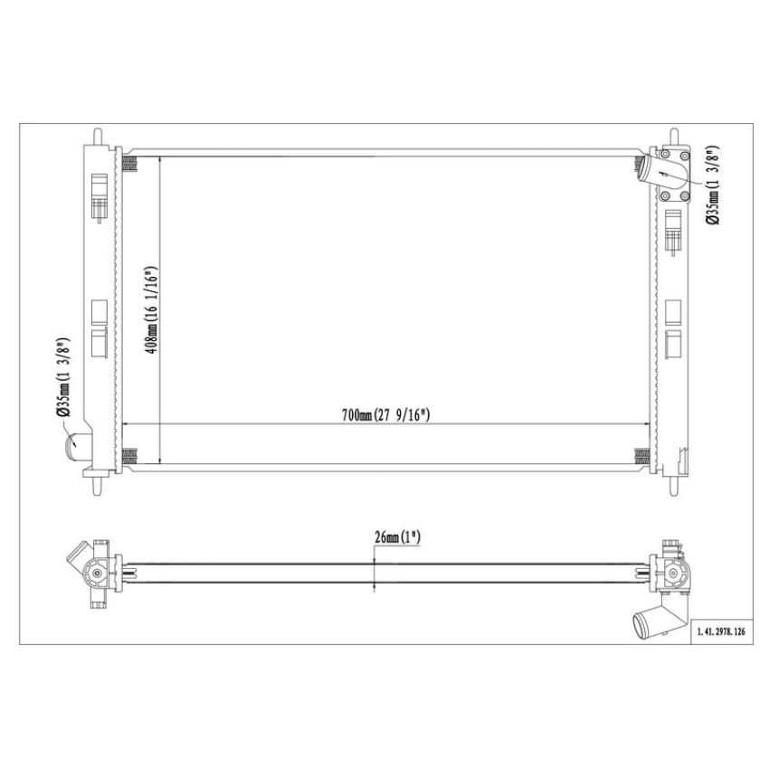 Reach International 41-2978 Radiator