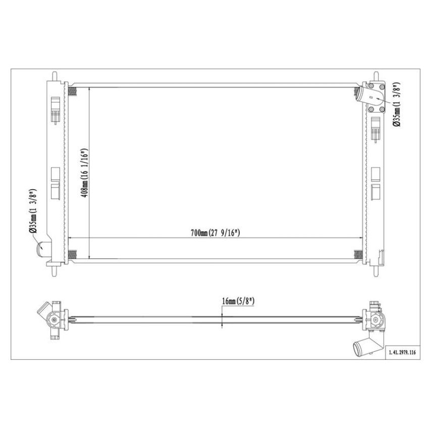 Reach International 41-2979 Radiator