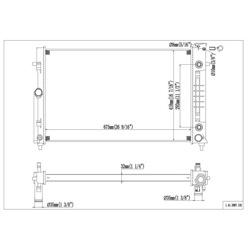 Reach International 41-2987 Radiator