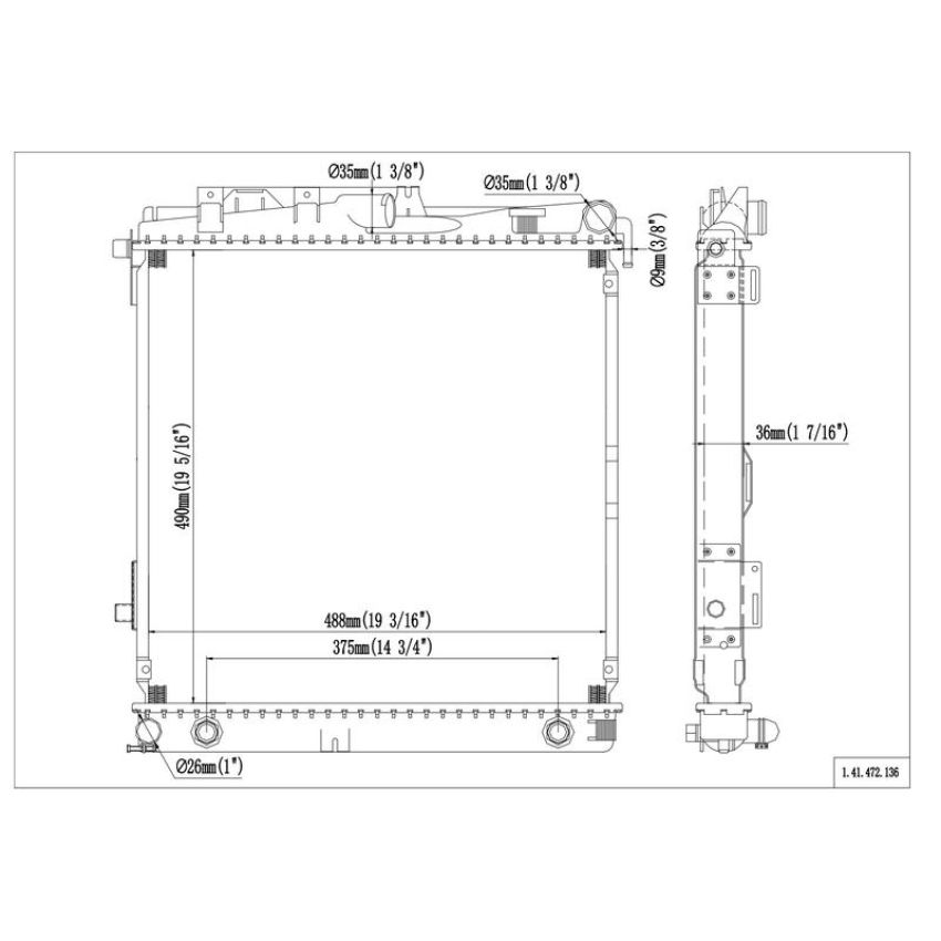 Reach International 41-472 Radiator