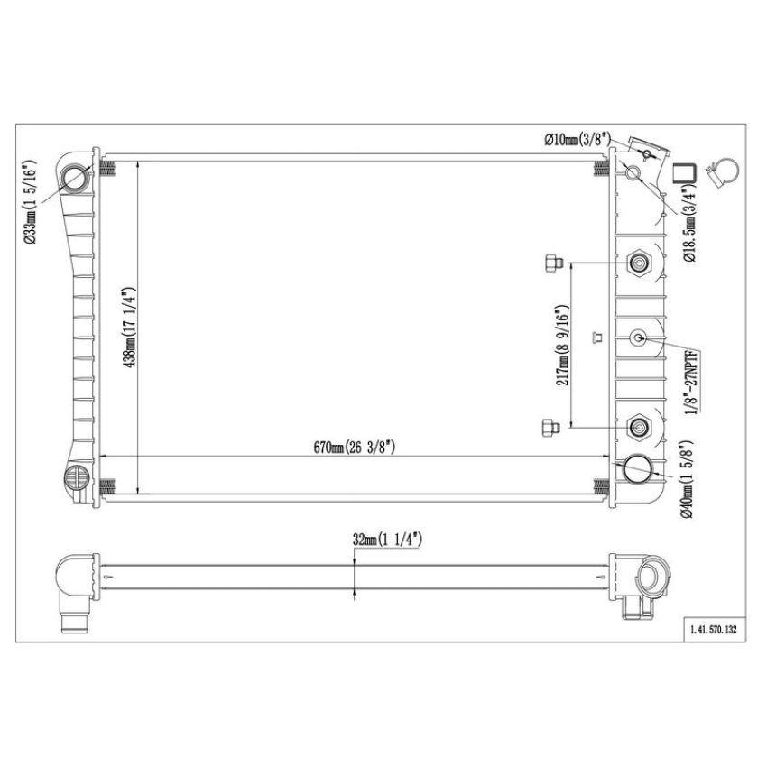 Reach International 41-570 Radiator