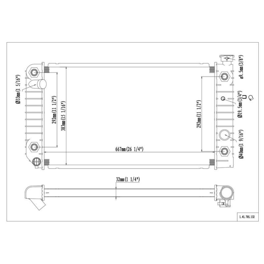 Reach International 41-705 Radiator