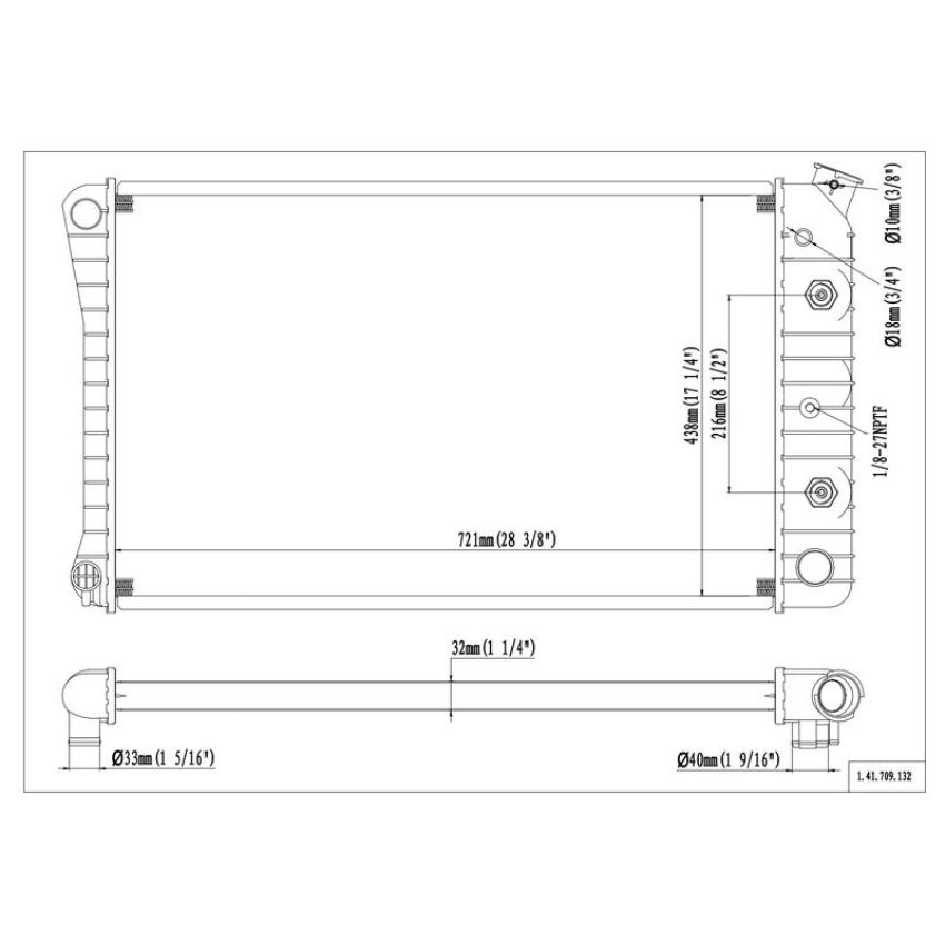 Reach International 41-709 Radiator