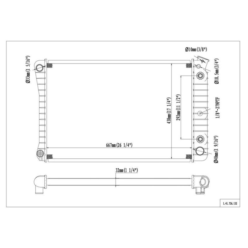 Reach International 41-726 Radiator