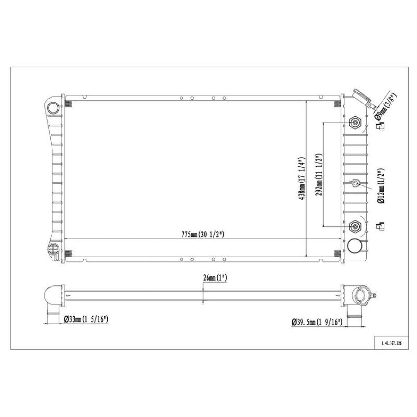 Reach International 41-767 Radiator