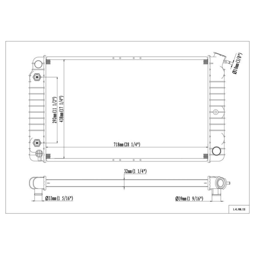 Reach International 41-908 Radiator