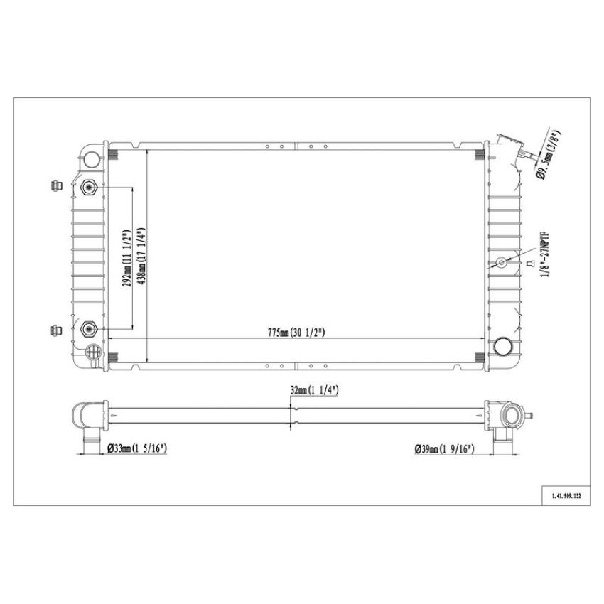 Reach International 41-909 Radiator