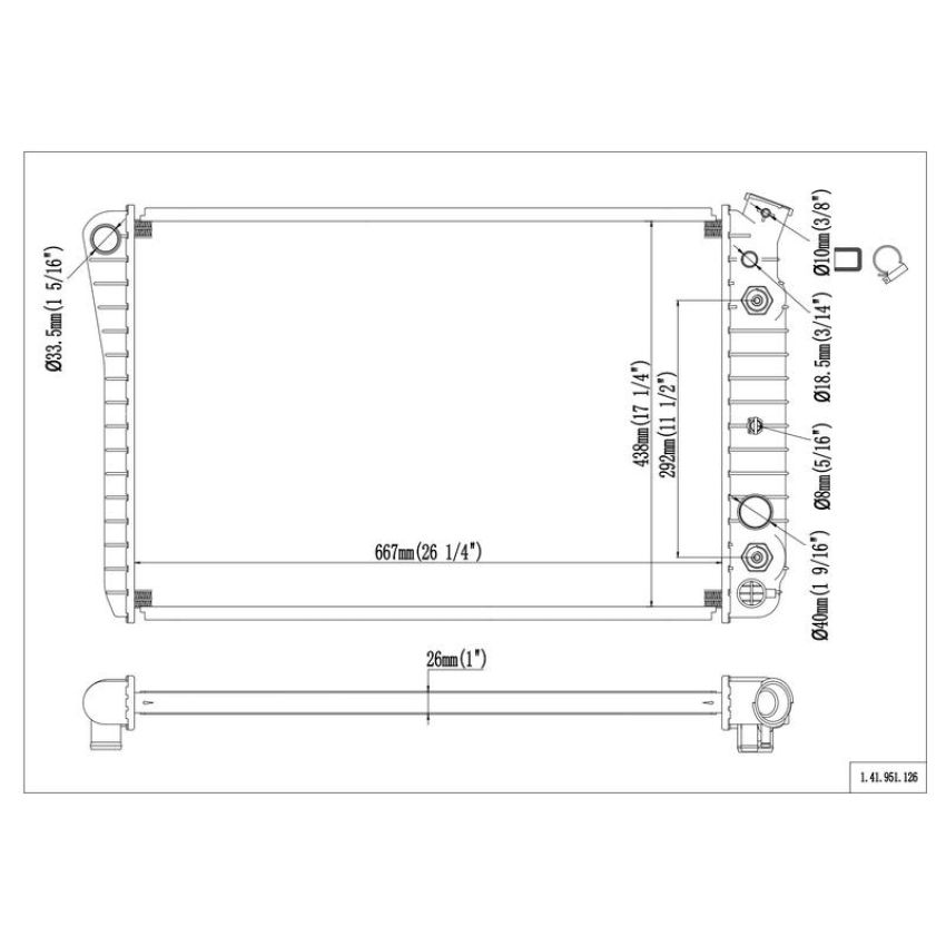 Reach International 41-951 Radiator