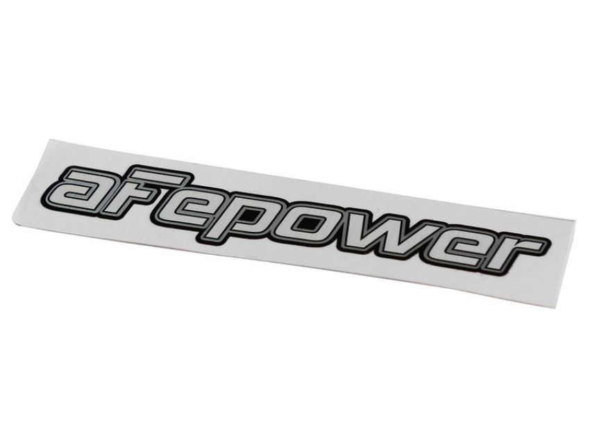 aFe Power 40-10144 Metalized Brushed Silver Mylar Decal 4 x 1-1/8 in