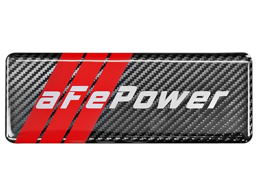 aFe Power 40-10207 aFe POWER Motorsports Logo Urocal; Carbon Fiber 1.86 IN x 5.12 IN