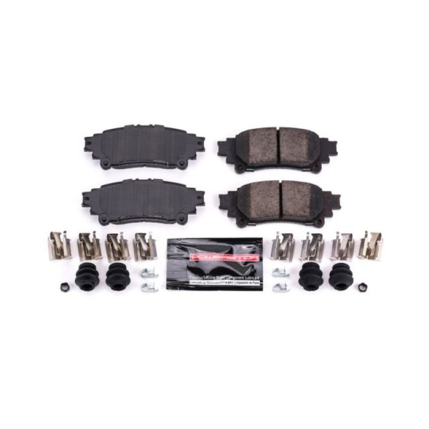 PowerStop Z23-1391 PowerStop - Z23 Daily Driver Carbon-Fiber Ceramic Brake Pads with Hardware Kit
