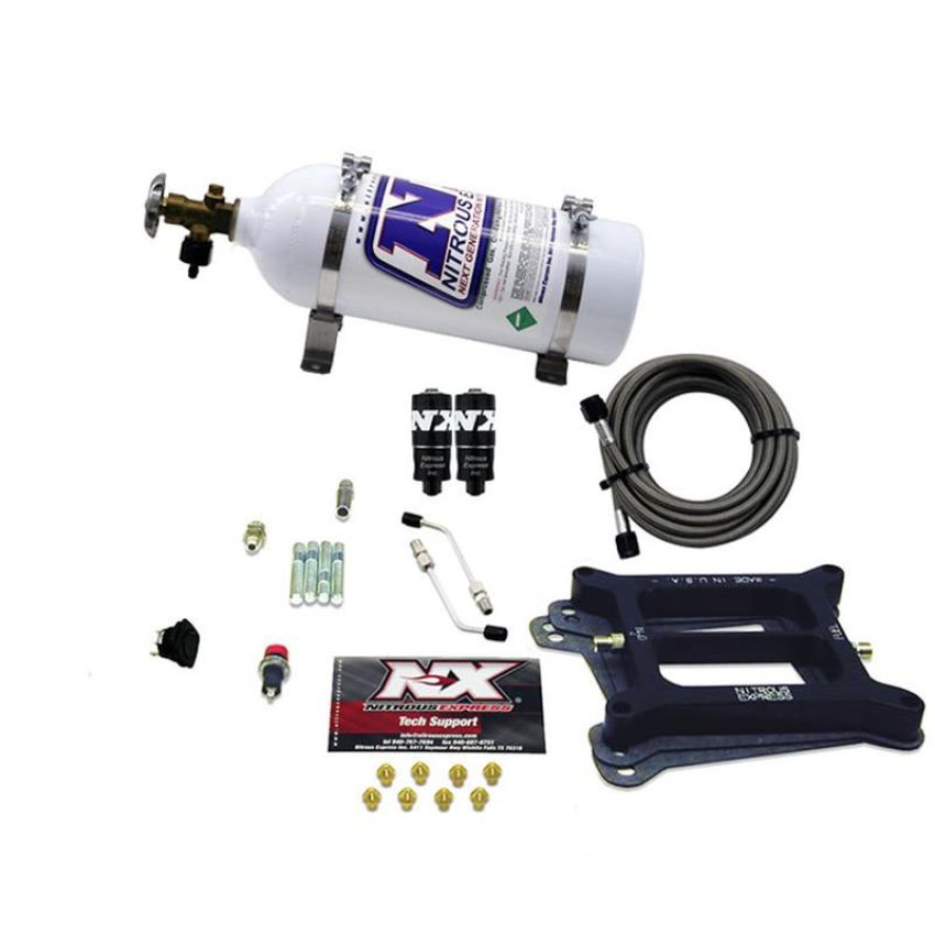Nitrous Express 40040-05 4150 HITMAN 4-BBL (100-150-200HP) WITH 5LB BOTTLE