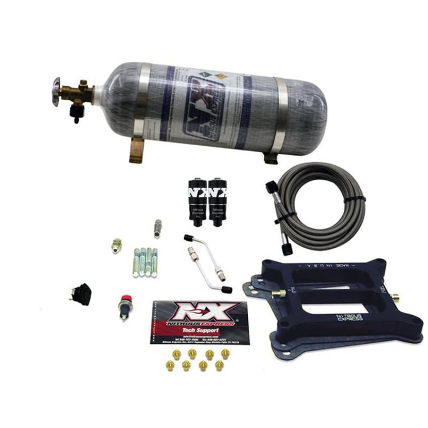 Nitrous Express 40040-12 4150 HITMAN 4-BBL (100-150-200HP) WITH COMPOSITE BOTTLE