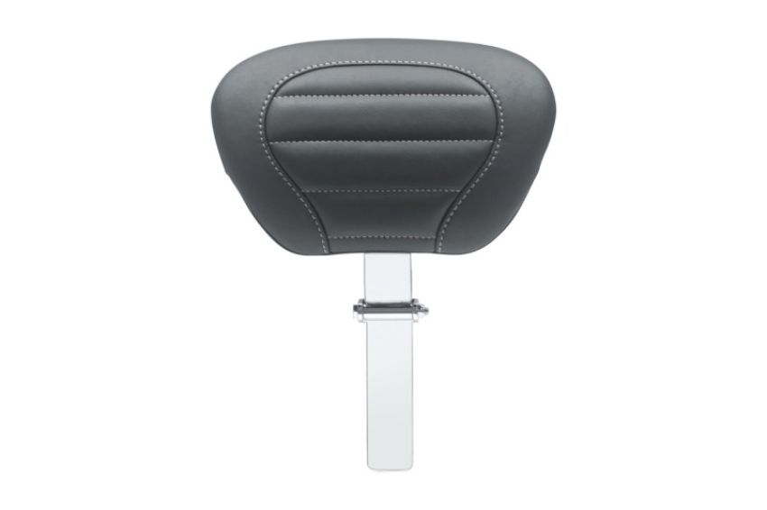 Mustang Motorcycle 79012GM Mustang 08-21 HD Electra Glide,Rd Glide,Rd King,Str Glide Driver Backrest - Black w/ Grey Stitching