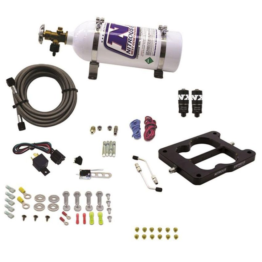 Nitrous Express 40080-12 Q-JET/HOLLEY SPREAD BORE HITMAN (100-150-200HP) WITH COMPOSITE BOTTLE