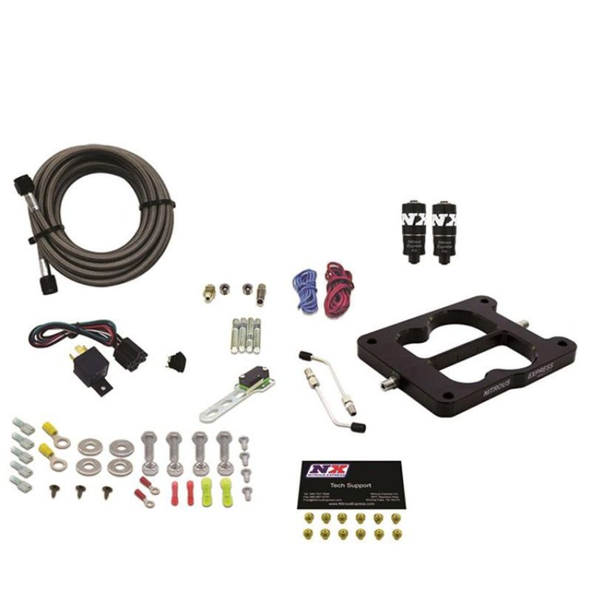 Nitrous Express 40081-00 Q-JET/HOLLEY SPREAD BORE HITMAN PLUS (50-100-150-200HP) LESS BOTTLE