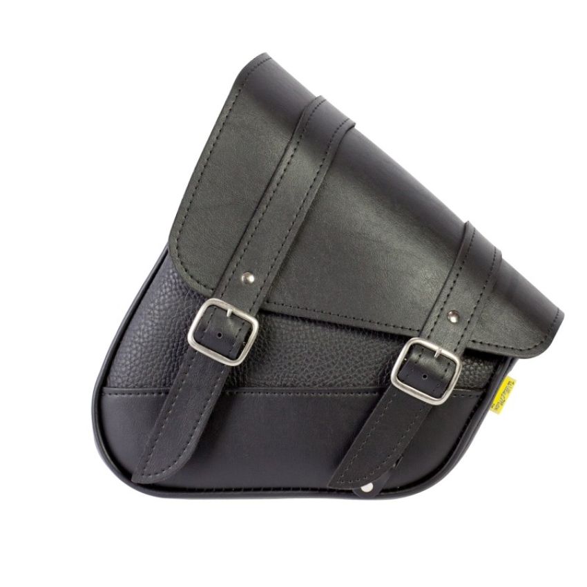 Willie & Max 59776-00 HD Softails, Yamaha Road Stars, Kawasaki Vulcan 900, Suzuki C50 Swingarm Bag - Black