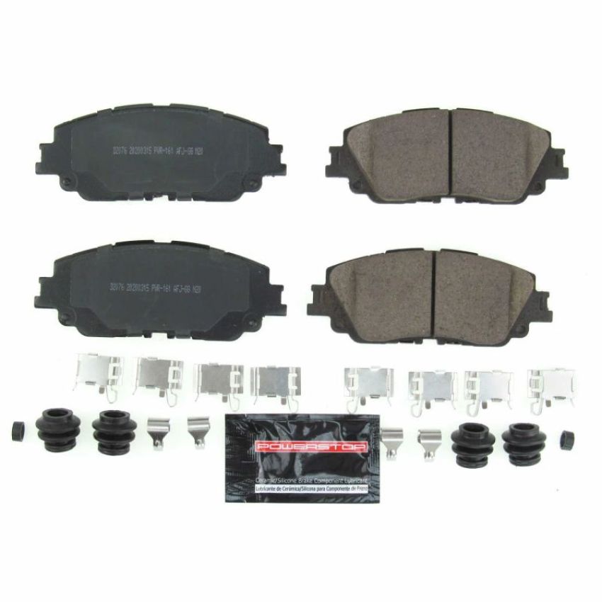 PowerStop Z23-2076 PowerStop - Z23 Daily Driver Carbon-Fiber Ceramic Brake Pads with Hardware Kit