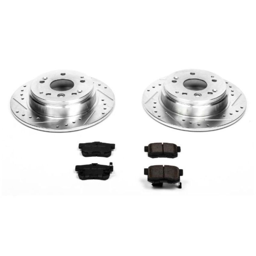 PowerStop K5399 Z23 Daily Driver Carbon-Fiber Ceramic Brake Pad and Drilled & Slotted Rotor Kit