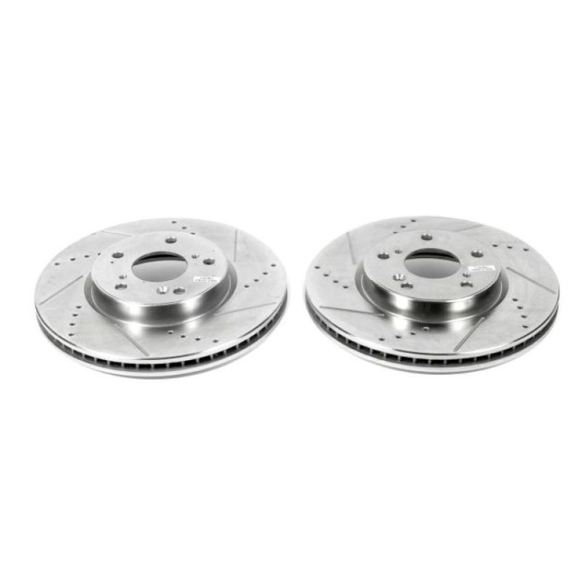 PowerStop JBR1571XPR PowerStop Evolution Performance Drilled, Slotted & Plated Brake Rotor Pair