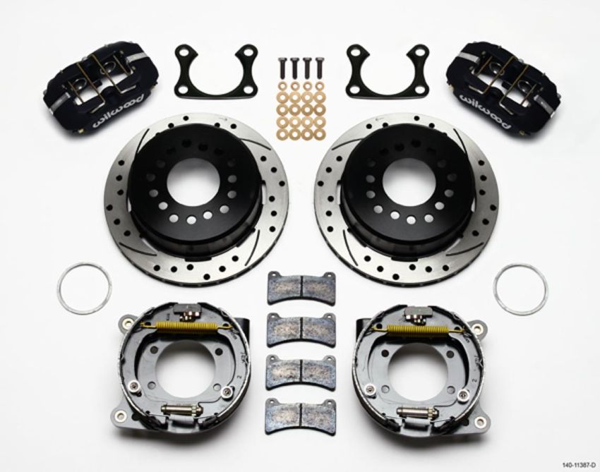 Wilwood 140-11387-D Dynapro Low-Profile 11.00in P-Brake Kit Drilled Big Ford 2.36in Offset