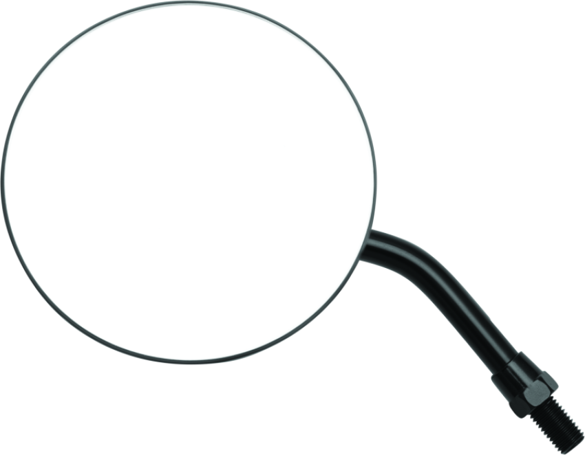 BikeMaster 600801 4in Adjustable Round Mirror 10mm - Each - Black