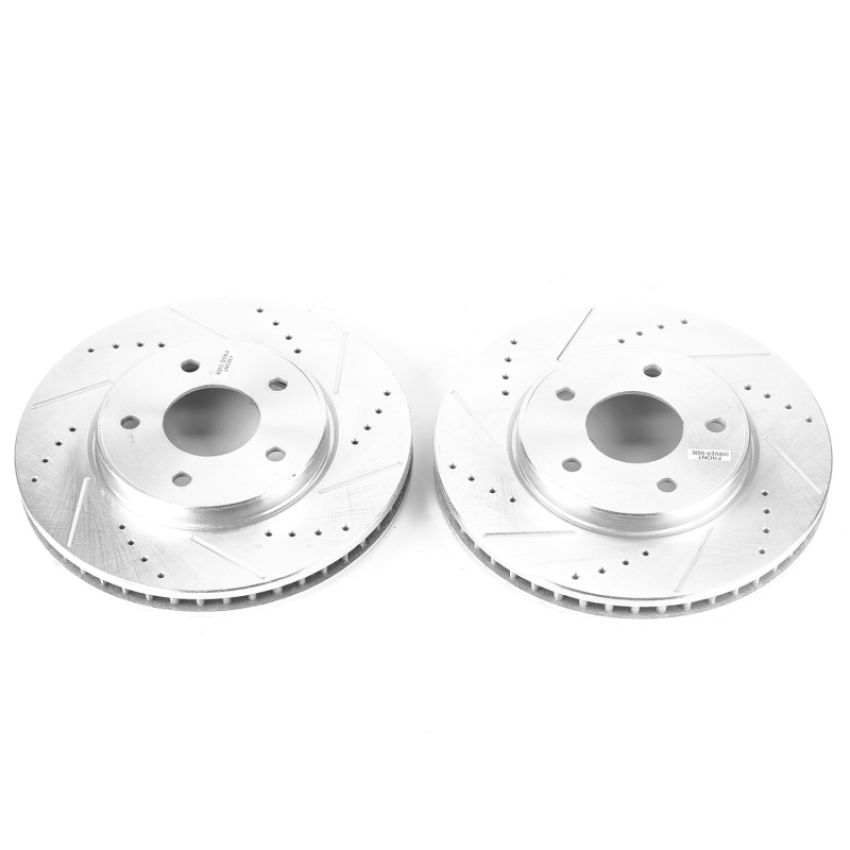 PowerStop JBR1557XPR PowerStop Evolution Performance Drilled, Slotted & Plated Brake Rotor Pair