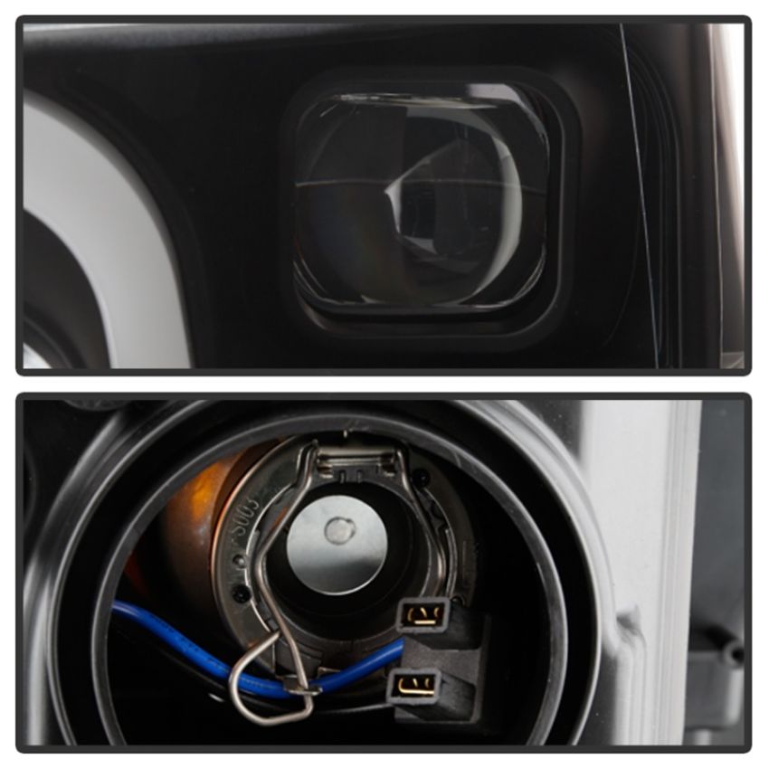 SPYDER 5086648 Projector Headlights - Sequential LED Turn Signal - Black
