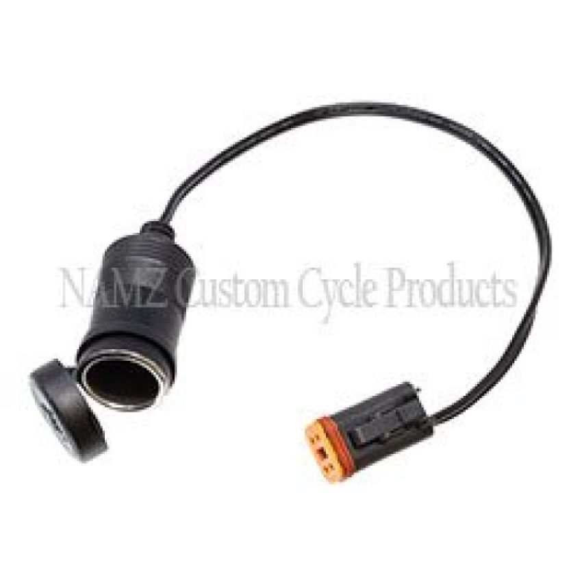 NAMZ NOB-PP01 94-13 FLHR/FLT/FLTR/FLHT/FLHX & Trike Models Plug-N-Play Power Port w/Dust Cover (HD 91843-97)